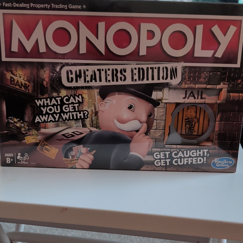 Hasbro Monopoly Cheaters Edition Game - Red, Black, White
